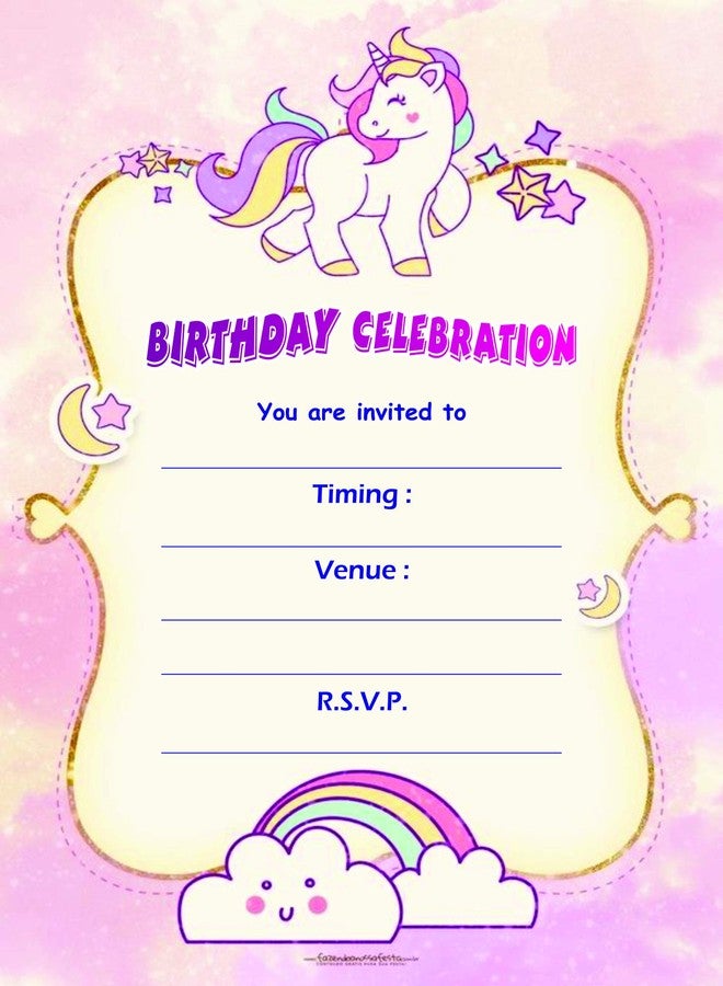 Askprints Birthday Metallic Card Invitations with Envelopes - Kids Birthday Party Invitations for Boys or Girls (25 Count) BIC-1017 - Image 1